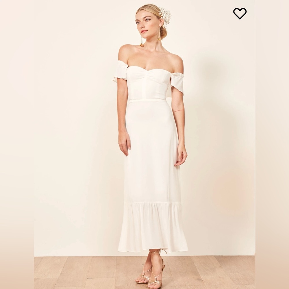 Reformation Butterfly dress in white